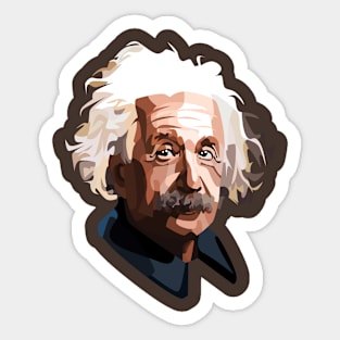 Albert Einstein Vector Art Sticker